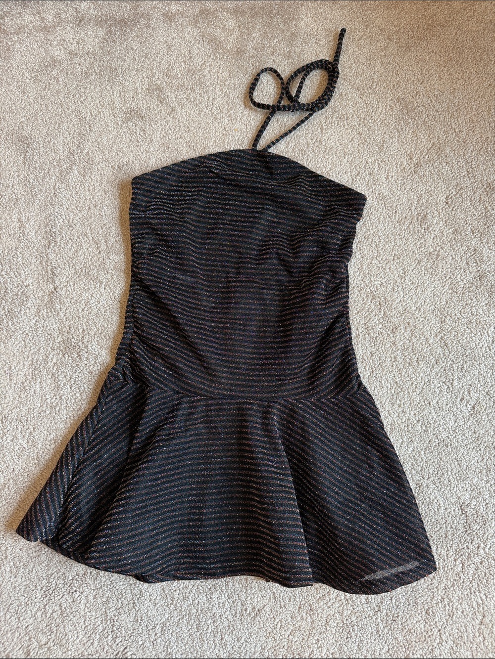 Flowers by Zoe Black Sparkle Strapless Fit-and-Flare Dress